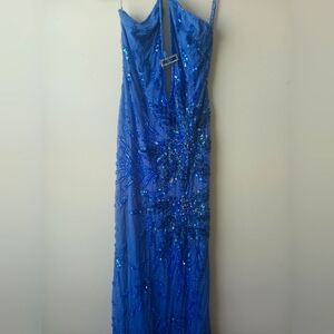 Attitudes By Debra - Periwinkle Halter Jeweled Gown Women's Sz S